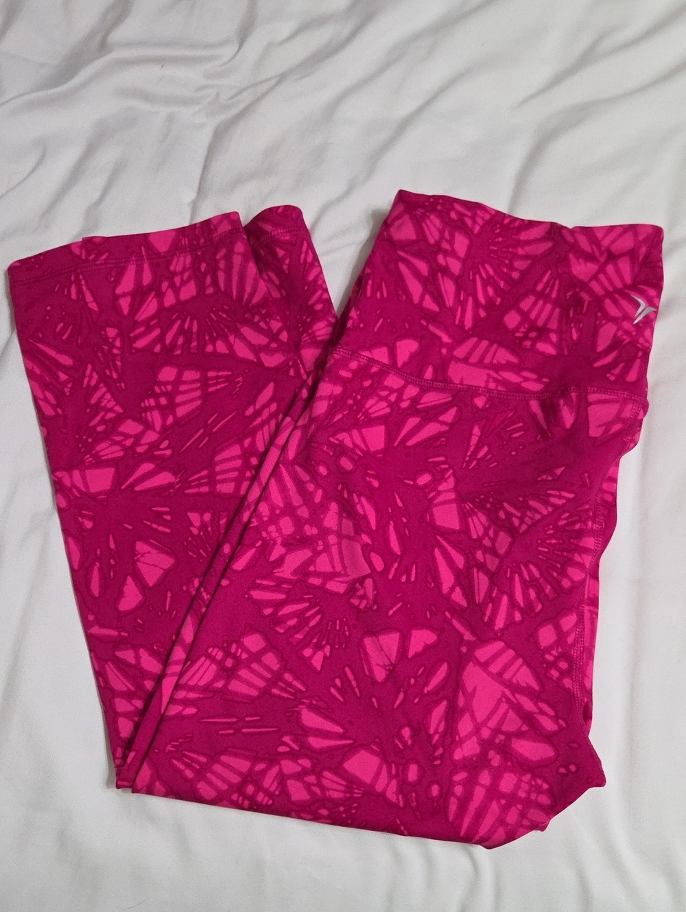 Women's Old Navy Active Pink Magenta Patterned Cropped Leggings